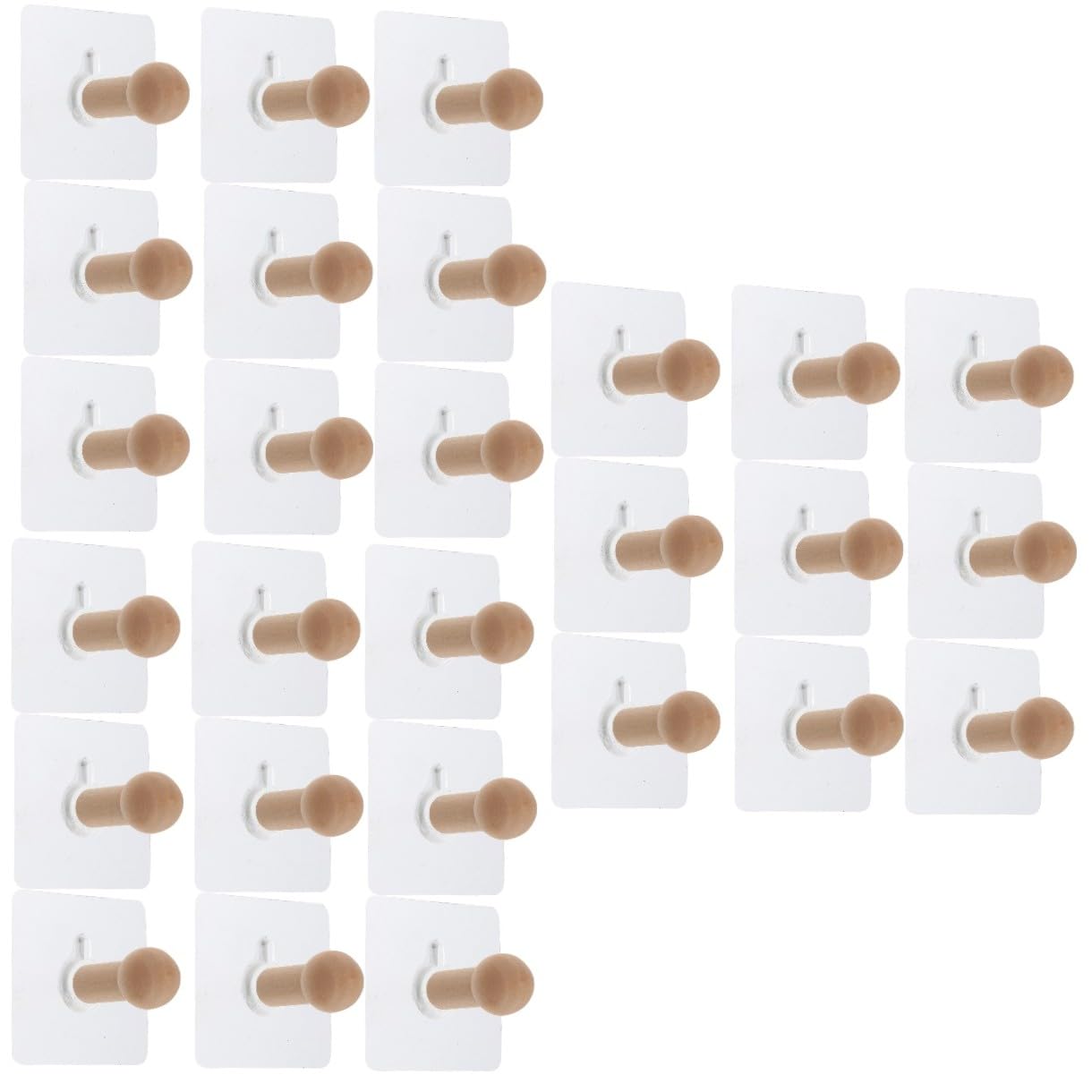 NUOBESTY 3 Series Sin Gancho Pegajoso Ganchos Autoadhesivos No Hay Ganchos Traza Ganchos Para Sombreros Ganchos Para Colgar Abrigos Ganchos Adhesivos Madera Maciza 10 Piezas X 3