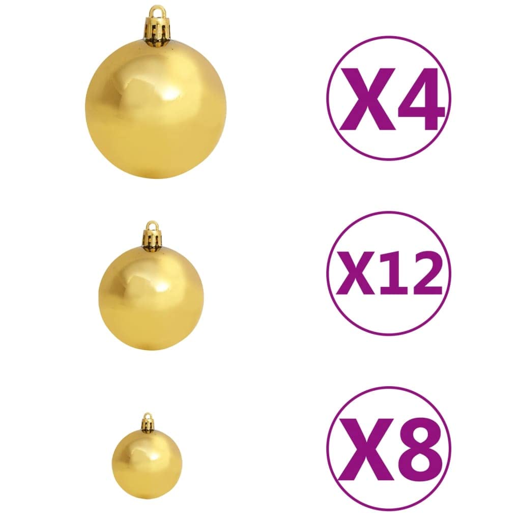 Juego de bolas de Navidad (100 unidades, 3/4/6 cm), color marrón, bronce y dorado