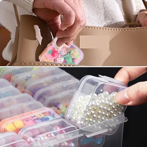 Image of 160pcs Bead Storagebead organizer boxes,4-Tier bead organizer boxes and craft storage boxes,Bead storage Stackable portable box,DIY Jewelry Craft Nails, Bracelets, Jewelry, (160pcs(2.09x1.57x0.8Inch)