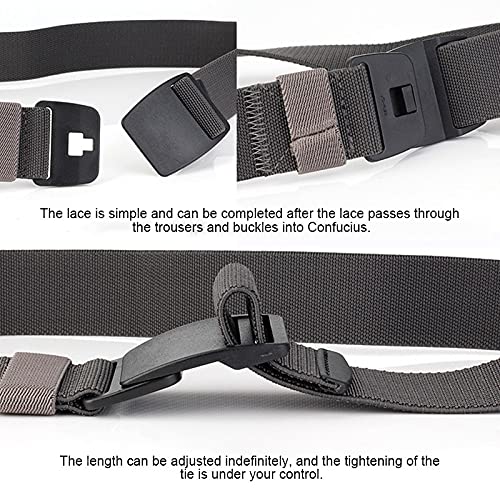 VALINK Elastic Stretch Belt, Mens Stretch Belt Invisible Casual Web Belt Quick Release Flat Plastic Buckle3