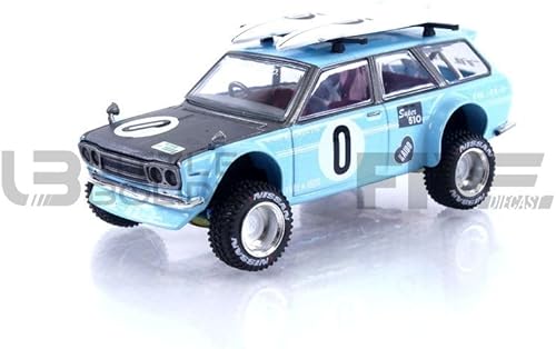 Miniatura 2 de True Scale Miniatures Modelo de coche compatible con Datsun 510 Wagon Kaido GT Surf Safari RS Winter Holiday Edition164 Modelo de coche Kaido House
