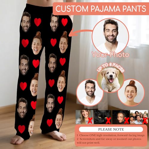 Personalized Mens Pajama Pants With Photo Face For Boyfriend Custom Funny Pajama Bottoms Gifts For Christmas Valentine2