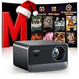 Projector with WiFi and Bluetooth: [1400 ANSI/Ai Auto Focus/800+ Apps/Auto 4P Keystone/Compatible with Netflix] Outdoor-Projector, 1080P Smart-Portable-Mini-Movie-Projector,Lisowod L03Pro with Live TV