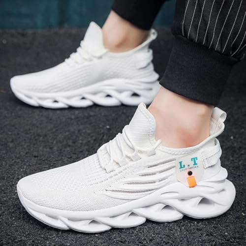 Image of Mens Running Shoes Gym Slip on Sneakers Non Slip Walking Tennis Sports Work Athletic Workout Casual Lightweight Breathable Fashion