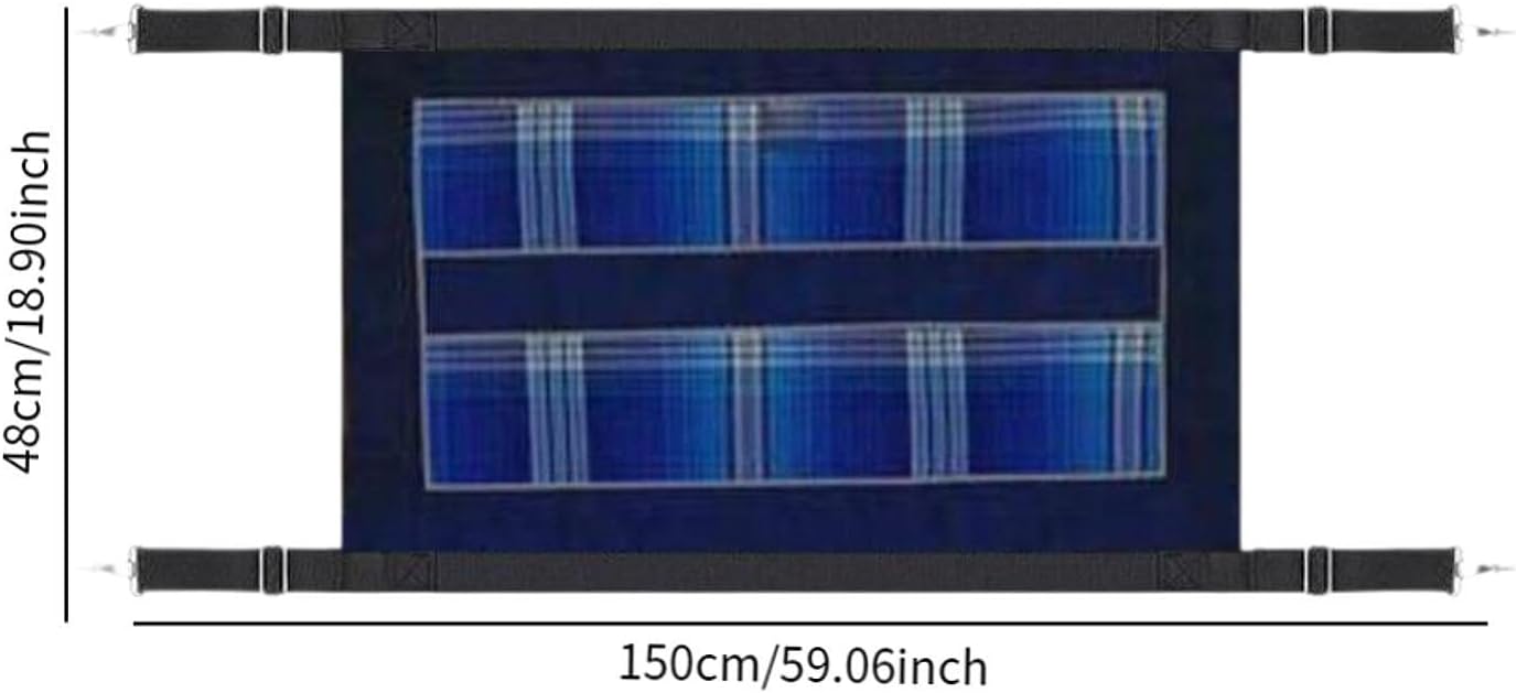 Stall Guard Barn Guard Oxford Cloth Keep Horses Securely and Comfortable Easy Install with Adjustable Straps Stall Gate Guard, Red(Blue)