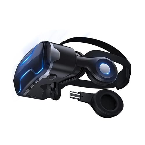 VRゴーグル スマホ用 DMM・360度動画対応 3D没入体験 ヘッドホン一体型・軽量設計・日本語説明書付 iPhone/Android対応 G02ED