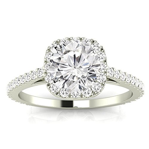 14K White Gold 1 to 6.25 Carat LAB GROWN DIAMOND Gorgeous Classic...