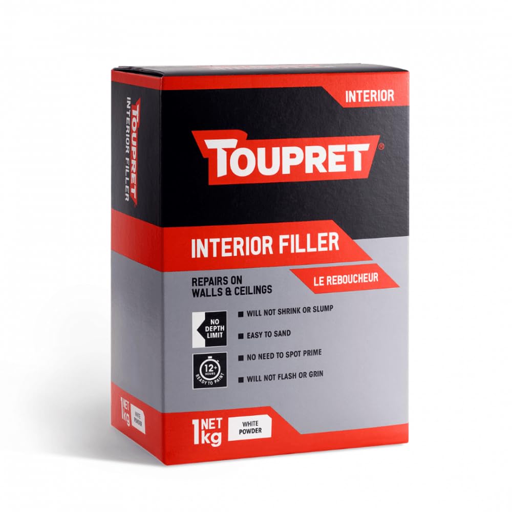 Toupret Interior Filler, Easy to Sand, No Shrink Crack Filler, Smooth Finish Wall Repair for Interior Surfaces - Image 2