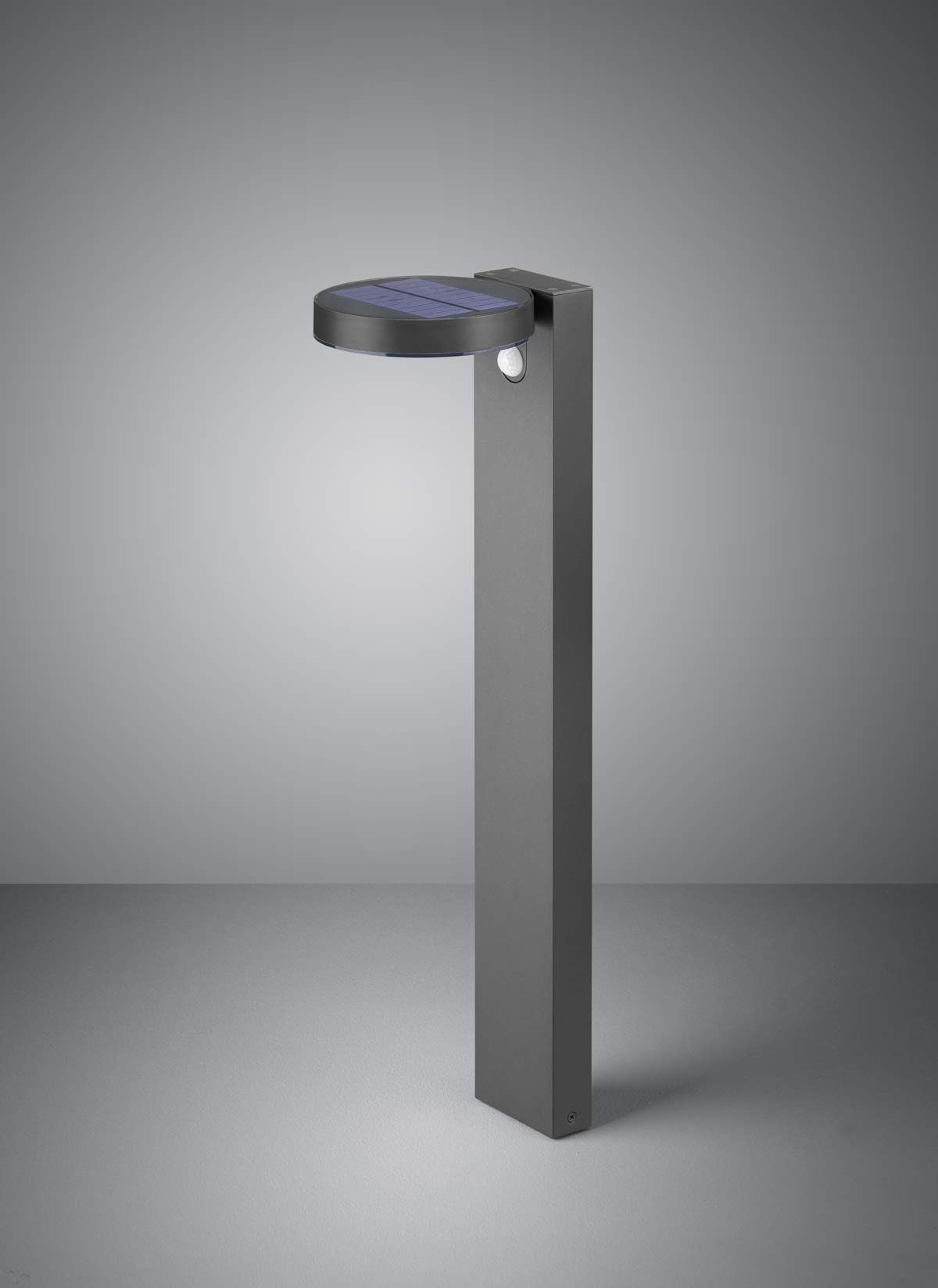 Reality Leuchten Posadas R42251142 lampa solarna LED, tworzywo sztuczne, antracyt, w zestawie 4,5 W LED, czujnik ruchu, lampa drogowa