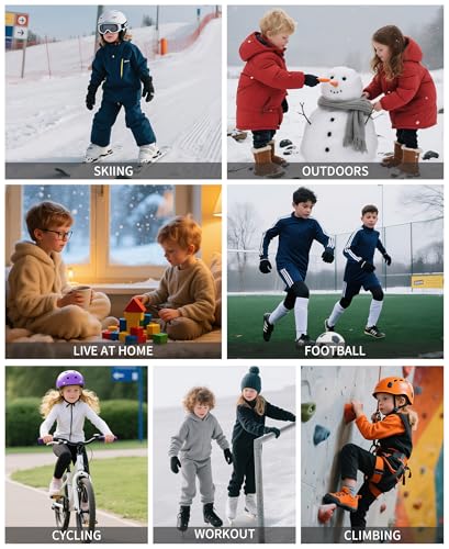 beautyin Thermal Underwear for Kids Athletic Thermals Top and Bottom Set Boys Girls Long Johns Set Winter Base Layer2