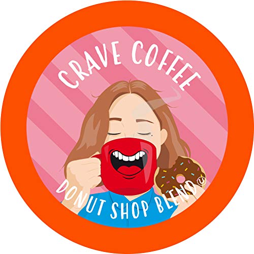Image of Crave Beverages Donut Shop - Medium Roast Coffee Pods for Keurig K Cup Brewers, 40 Count