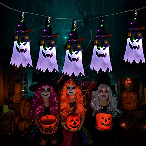 Colmanda Fantasma Decorazione Halloween, 5 Pezzi