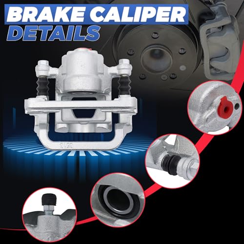 Image of 19B2780 19B2781 Rear Disc Brake Calipers Compatible with 2002-2018 Altima | 2PCS Rear Driver & Passenger Side Calipers with Bracket Compatible with 02-18 Nissan Altima, 2003-08 & 2019-22 Nissan Maxima
