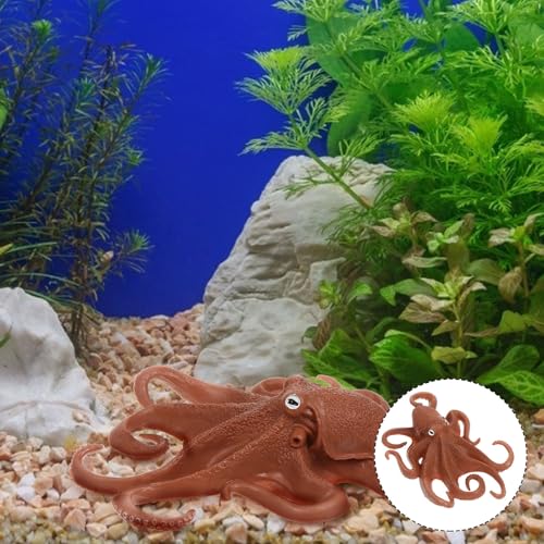 Image of Toyvian Octopus Aquarium Ornament Octopus Figure Fish Tank Landscape Decor Artificial Sea Life Decoration