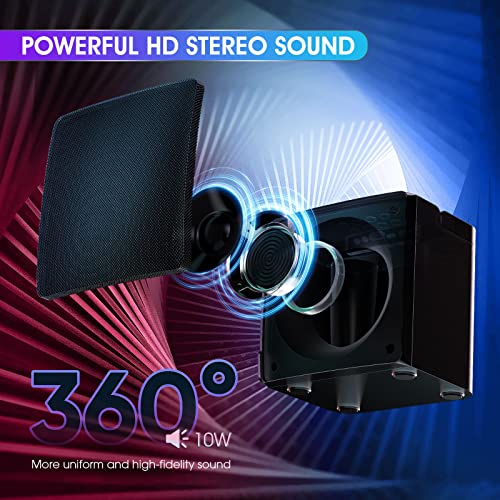 HIUYRFS Karaoke Maschine, Karaoke Tragbare mit 2 Drahtlosen Mikrofonen, PA-System für Heimparty, Meeting, Hochzeit, Picknick, Gifit,(508 B)