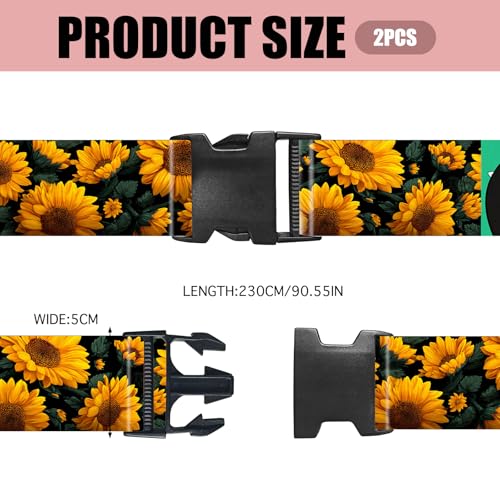 Image of Nuxovilar Luggage Straps Set for Suitcase 1.96x90.5in Polyester