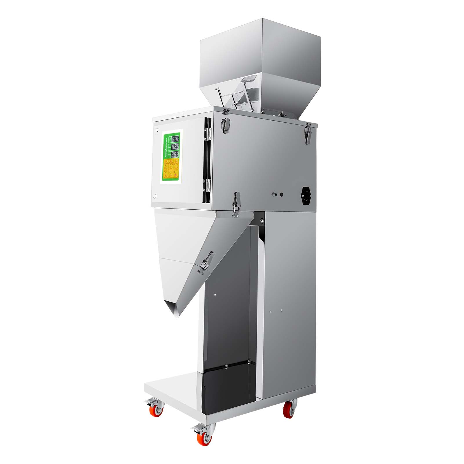 Particle Filling Machine, 10-999G 110V Automatic Bottle Bag Packing Machine Weigh Filler Particle Dispenser Subpackage Machine Adjustable Filling Range 12-15bags/min with Foot Pedal for Tea Seed Grain