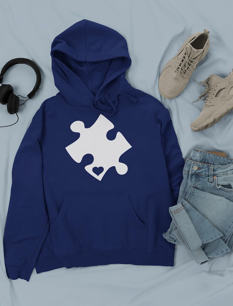 Tstars Autism Awareness Sweatshirt Heart Cut Puzzle Autism Women Hoodie