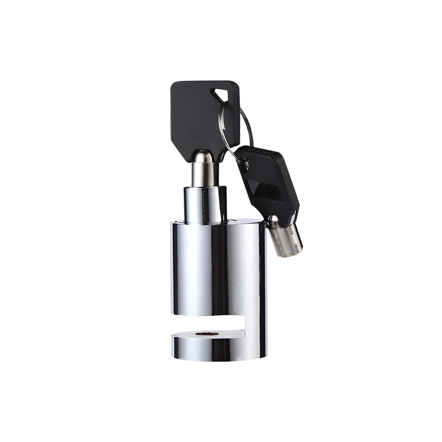 Securo Stainless Steel Heavy Duty Disc Brake Lock Pad Lock with 7mm Pin Anti Theft Wheel Security Lock for Bike Motorcycle Scooter ATV with 2 Keys Painted Finish Durable Protection-image-20