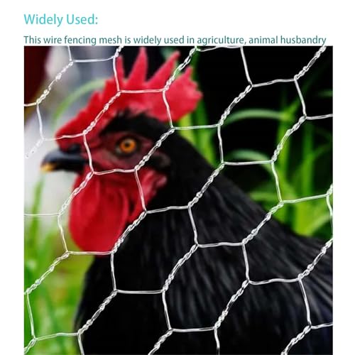 48 in x 150 ft, 2 inch Metal Mesh Pencing, Chicken Wire Fencing, Hexagonal Galvanized Poultry Wire Netting for Chicken, Duck, Goose, Rabbit Fencing - Thumbnail 7