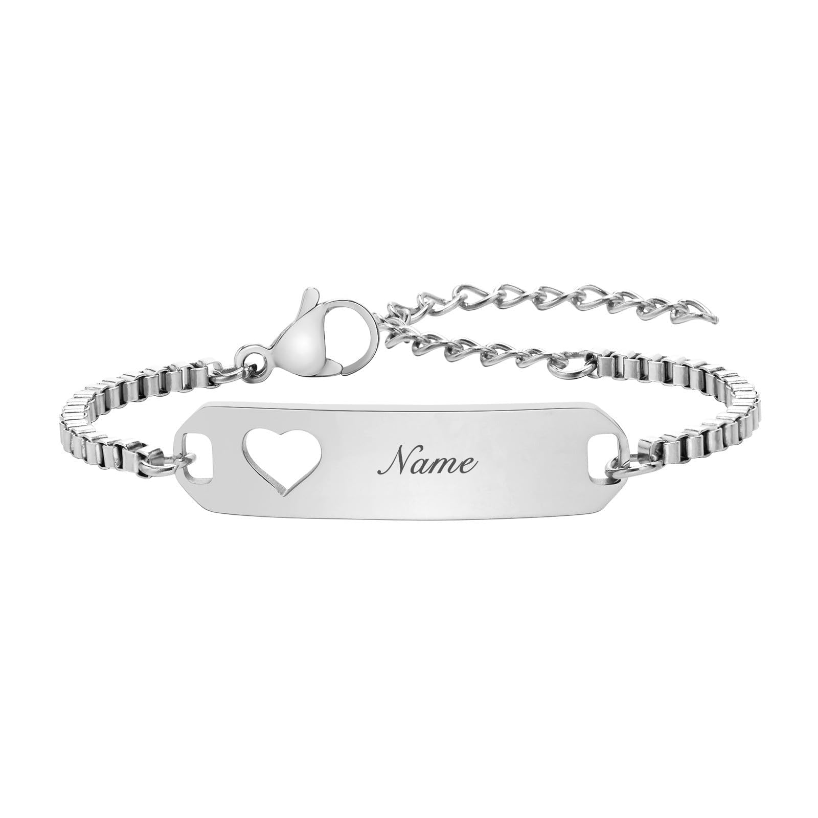Baby Armband mit Namen Taufarmband Mädchen Junge - Armband mit Telefonnummer Kinder Personalisierte Namensarmband mit Gravur Personalisiert Armbänder für Geburt Taufe Geschenke