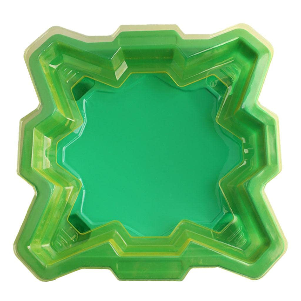CALANDIS® Plastic Burst Gyro Combat Arena Spinning Top Stadium Plate with Cover Green | Educational Toys | Educational