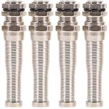 ORFOFE 4 Piezas Conector Prensaestopas de Latón Resistente al Agua Accesorio Antitorsión para Cables Kit para Iluminación Exterior y Equipos Impermeables