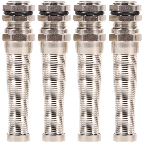 ORFOFE 4 Piezas Conector Prensaestopas de Latón Resistente al Agua Accesorio Antitorsión para Cables Kit para Iluminación Exterior y Equipos Impermeables