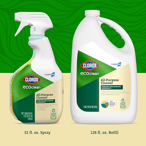 Image of CLOROX CloroxPro EcoClean All-Purpose Cleaner Spray Bottle, 32 Fluid Ounces (Pack of 2)