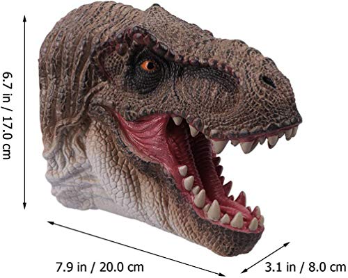 Gemini&Genius HP-SET1 Dinosaur Toys Tyrannosaurus Rex And Blue Velociraptor Hand Puppets Dinosaur Animal World Action Figure Set Funny & Scared Head Hand Puppets thumb #5