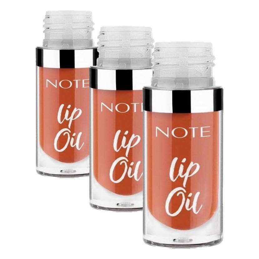 Note Cosmetics Lip Oil 50 Creamy Caramel Nemlendirici ve Parlatıcı Dudak Bakım Yağı, Kahverengi (3 paketi)