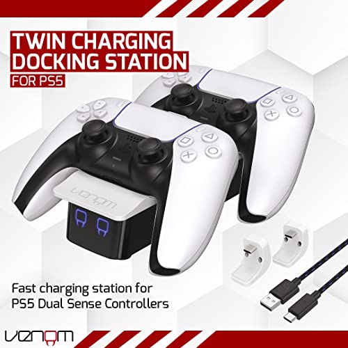 Venom PS5 Controller Doppelladestation – Weiß (PS5) - Image 3