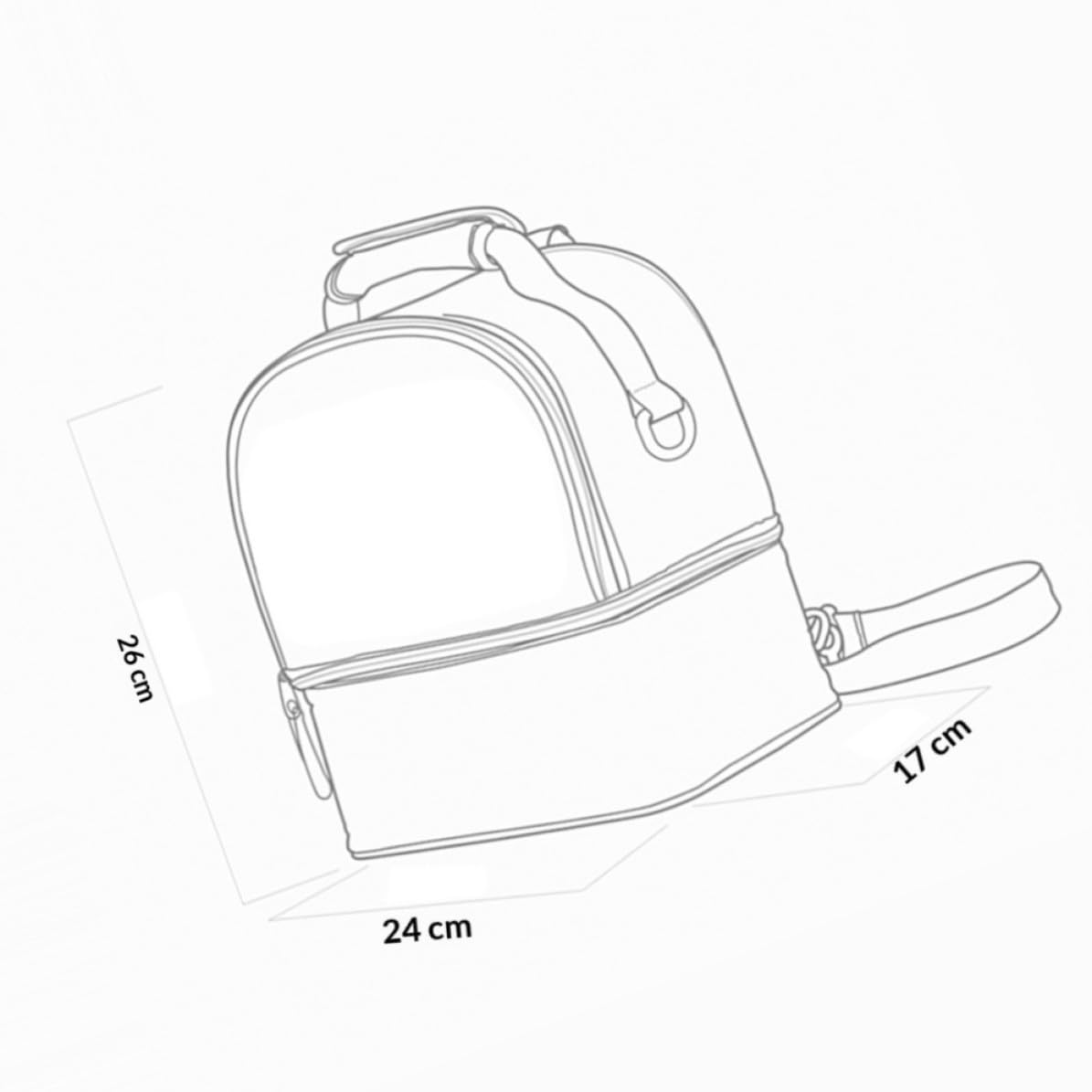 1pieza Bolsa Térmica para Leche Materna de Nylon Doble Mochila Portátil para Madre con Aislamiento Prolongado Almacenamiento Seguro y Bolsillo Trasero Multifunción para Viajes