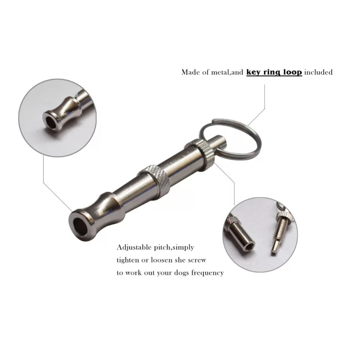 PnM Dog Pet Stainless Steel Dog Puppy Whistle Portable & Adjustable Sound Key Dog Training Whistle 4