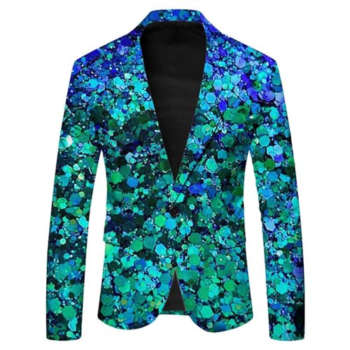 Costume de carnaval veste à paillettes dorée homme pour mariage et performance