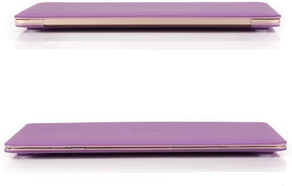 RUBAN Case Compatible with MacBook 12 Inch A1534 - Slim Snap On Hard Shell Protective Cover and Keyboard Cover, Purple