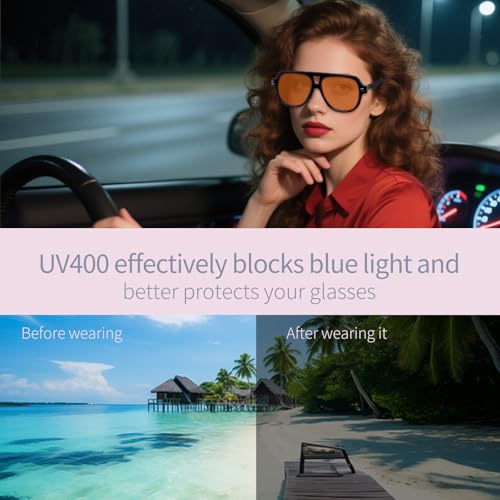 Retro Aviator Sunglasses for Women Men Trendy Classic Travel and Drive Retro Stylish UV Protection Sunglasses3