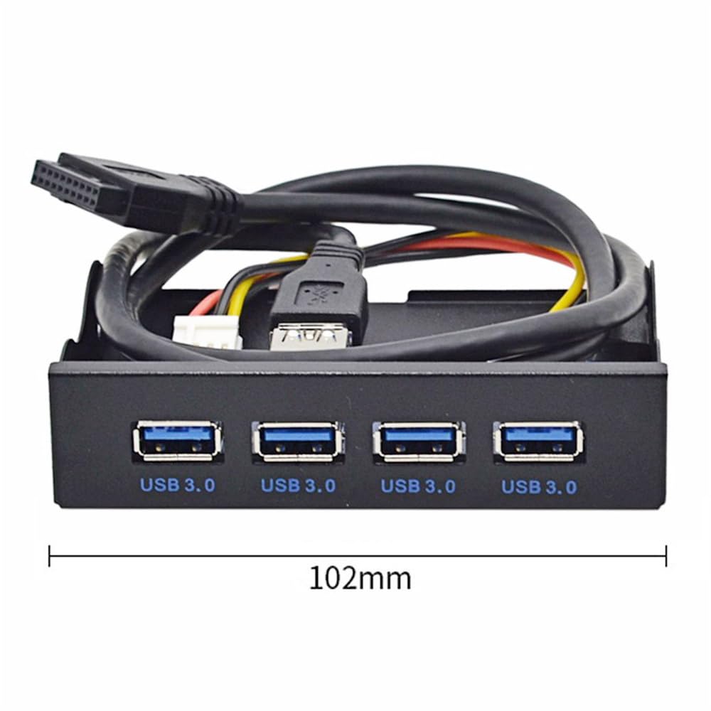 CY Cavo impilabile USB 3.0 femmina tipo pannello a scheda madre 90 gradi angolato 20 pin header cavo doppia porte 50 cm