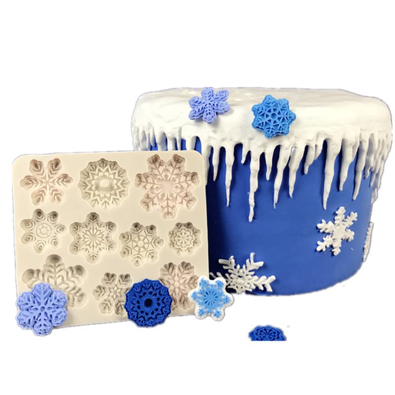 TARTIERY 6-cup Sneeuwvlok Cake Fondant Mold Kerst Mallen