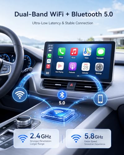 Hyphoon Wireless CarPlay Adapter USB C, Compact Android Auto Dongle - image 3