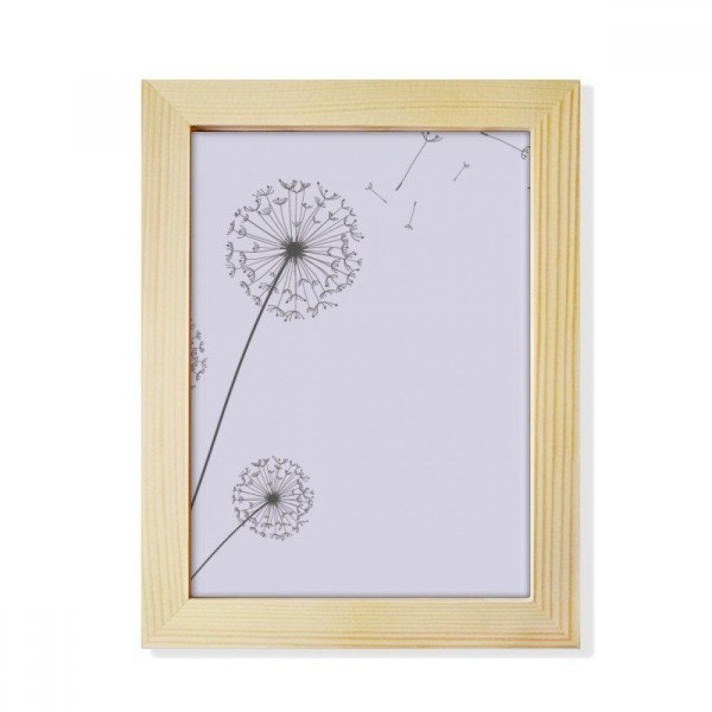 Marco de la foto de madera 6x8 cuadro de diente de león flor para decoración artística