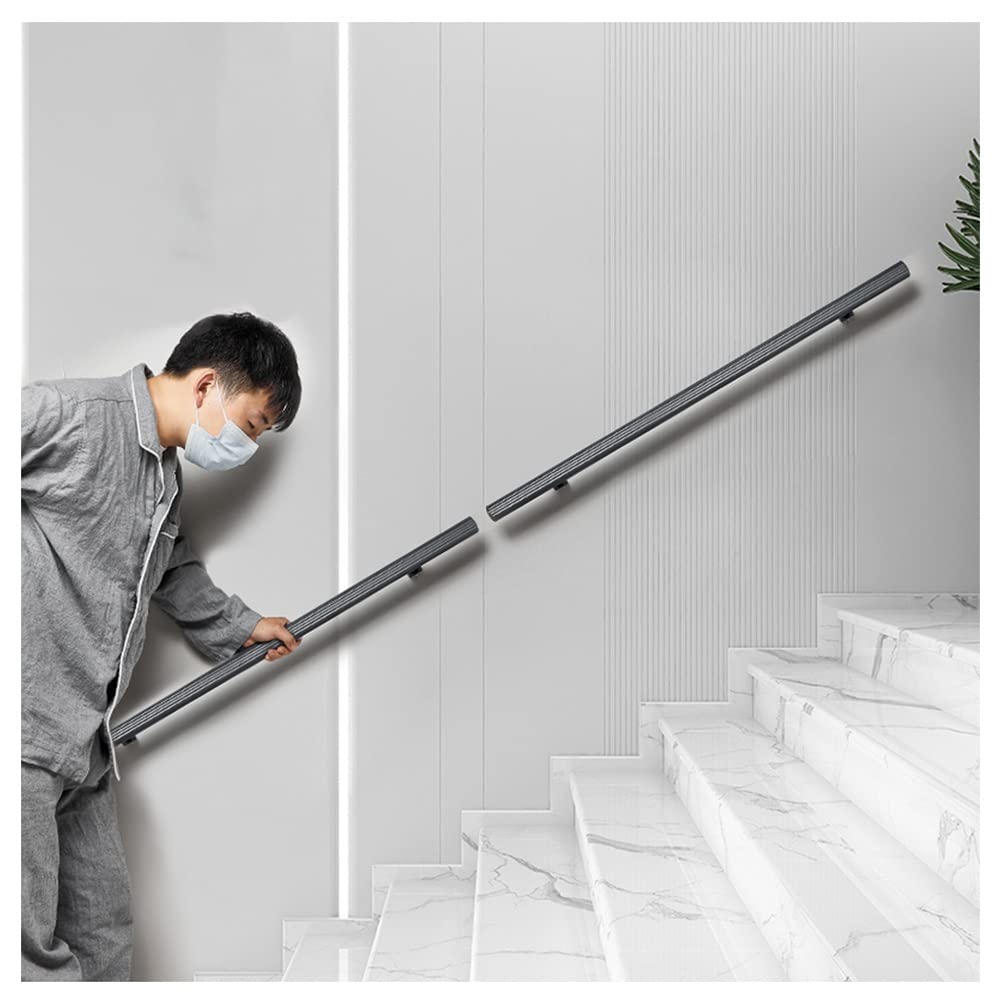 Pasamanos De Aleación De Aluminio Para Escaleras De Pasillo - Asidero Antideslizante Para Cuartos De Baño - Barandilla Sin Barreras Para Ancianos Y Discapacitados ( Color : Striped , Tamaño : 60cm )