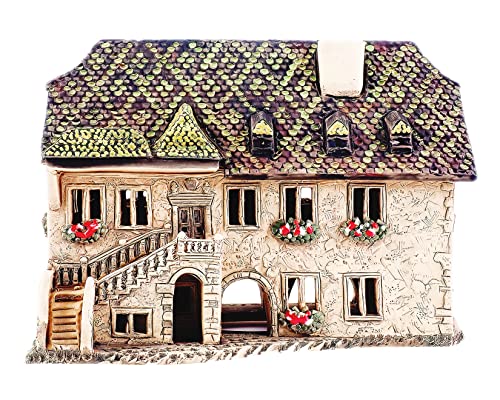 Midene Ceramic Art Tealight Candle Holder Room Decoration Handcrafted Collectible Miniature Aroma Light House Zollhaus In Colmar, Alsace, France C373 #TOP3