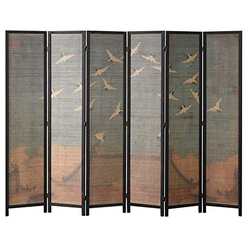 Creativem Biombos Retro, Biombos Separador Tabique Móvil Plegable Pantalla Desplegable 6 Paneles Chino Moderno Decoración De La Sala De Estar del Dormitorio