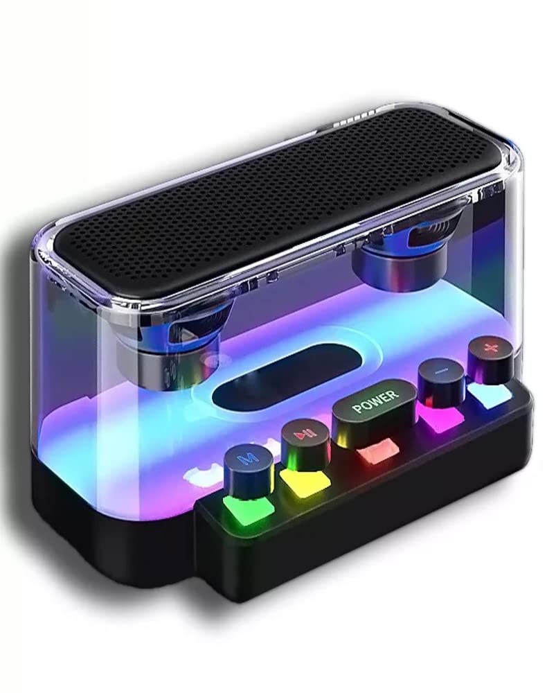 showkahZ6 Wireless Bluetooth Speaker – 16W Stereo Sound, LED Lightshow, FM Radio, USB/TF Support – Portable Rechargeable Speaker