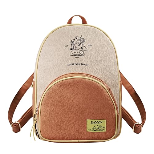 Snoopy Premium PU Luxury Backpack Stylish Bag Peanuts Merchandise
