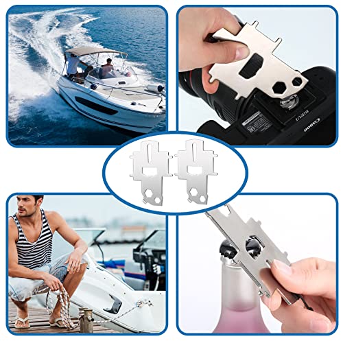 Loosh 3 Pieces Deck Plate Key Fill Plate Key Marine Fuel Key Stainless Steel Boat Gas Cap Key Tool With Wrist Lanyard Strap For Fuel Tank Water Waste Fill #TOP6