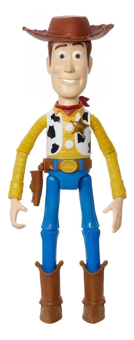 Mattel Disney and Pixar Toy Story Large Action Figure, Posable Woody Collectible in Signature Sheriff Look with Removable Hat, 12-inch Scale