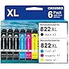 Cartucho de tinta para 822xl remanufacturado de repuesto para cartuchos de tinta Epson 822XL 822 XL, uso con impresora WF-3820 WF-3823 WF-4820 WF-4830 WF-4834 WF-4833 (3 negro, cian, magenta, amarillo