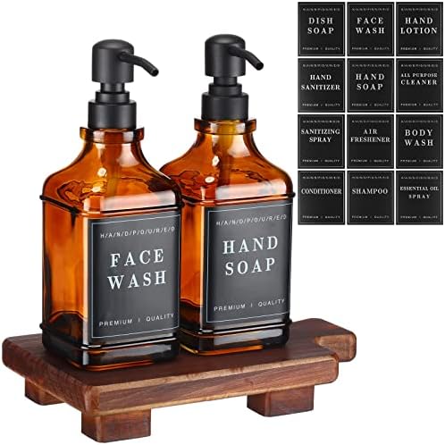 Amazon.com: 3 Pcs Riser Soap Dispenser and Wooden Pedestal Stand Set ...